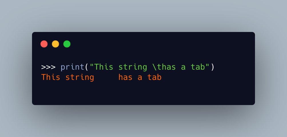 Today I want to talk about #Python's special escape characters Join me ...