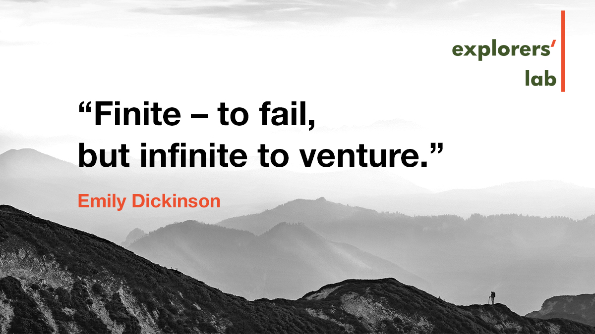 explorers_lab's tweet image. "Finite – to fail, but infinite to venture." 
                               - Emily Dickinson 

#explore #birthdays #BornOnThisDay #OTD