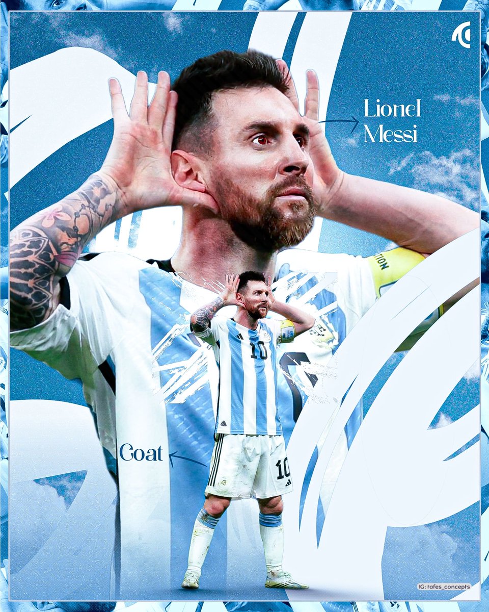 Lionel Messi 🔵🐐
.
TAFE'S CONCEPTS 🎨
.
#smsports #Messi𓃵 #Messi #FIFAWorldCup #CROBRA #Argentina #