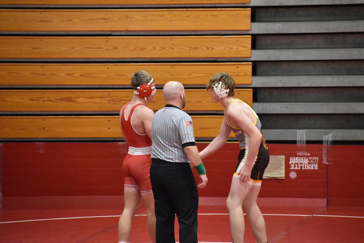 Congratulations to Jackson Vogt on his first varsity win (12-7 dec)