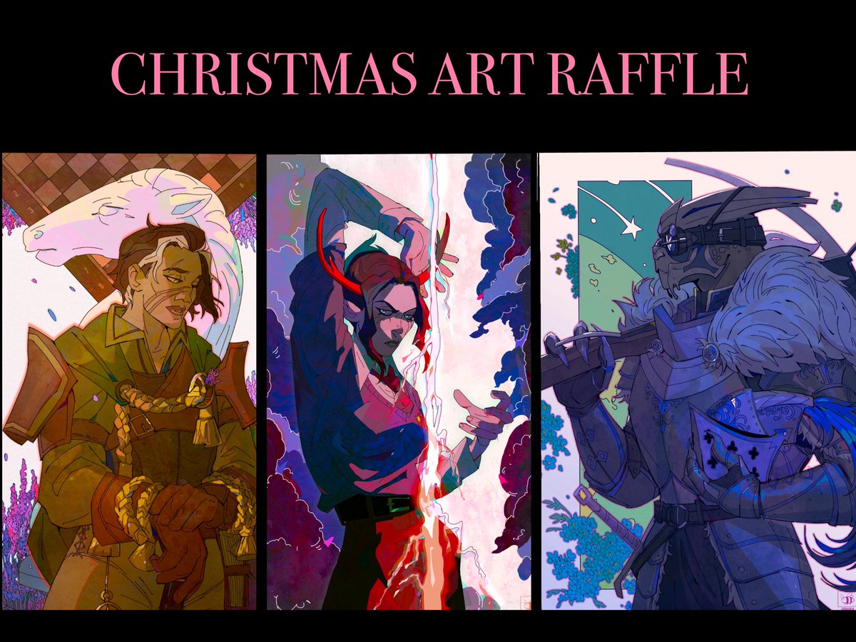 🎄CHRISTMAS ART RAFFLE🎄

RULES:
💫Follow me
💫Make a RT

I will chose a winner on December 25th with a random generator 

The winner will get a half body 

Good luck to everyone!