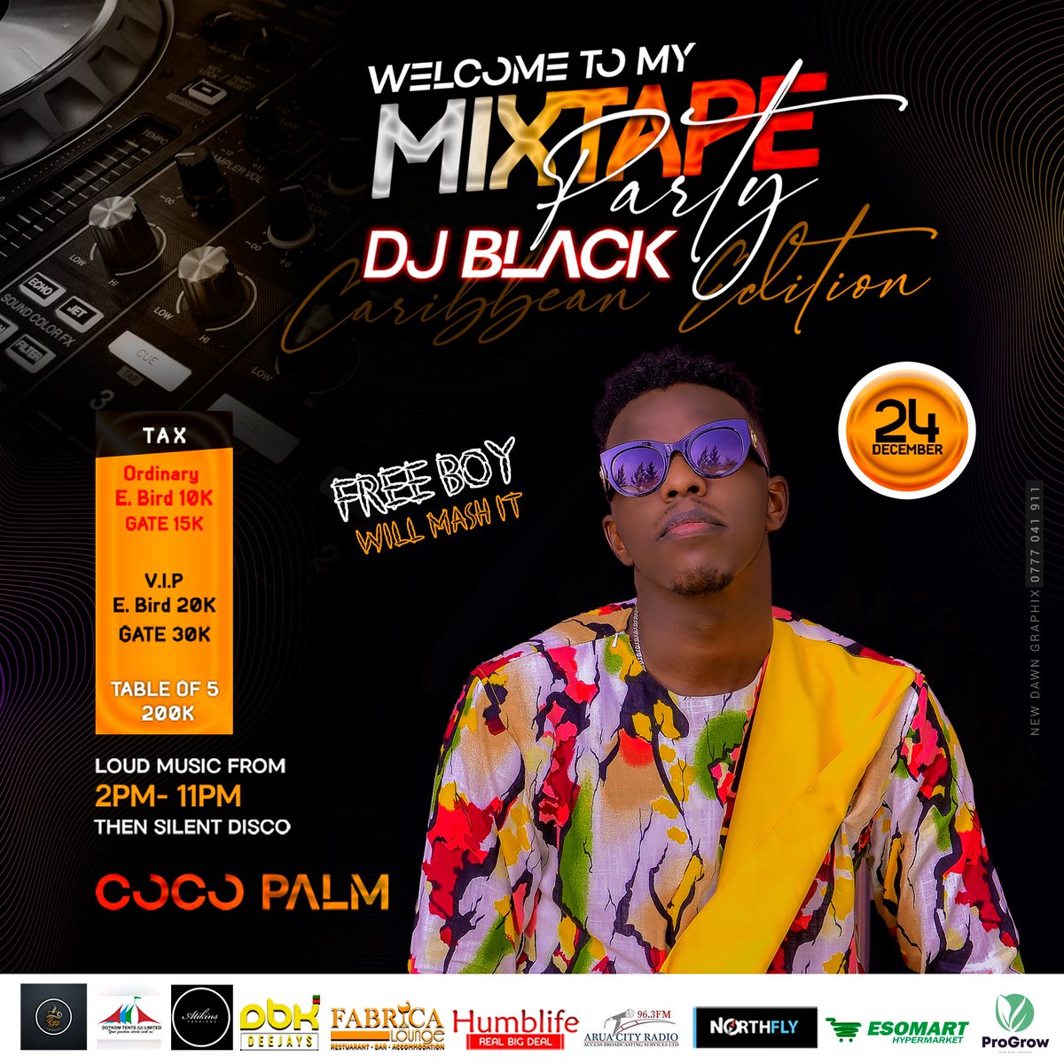 arnolds_hl's tweet photo. #MrKwataEsim AKA #FreeBoy your AfricanBoy shall mash it up wiz a performance on 24/12/2022 DjBlack Mixtape Party #CocoPalm https://t.co/t5OQQyvZr9