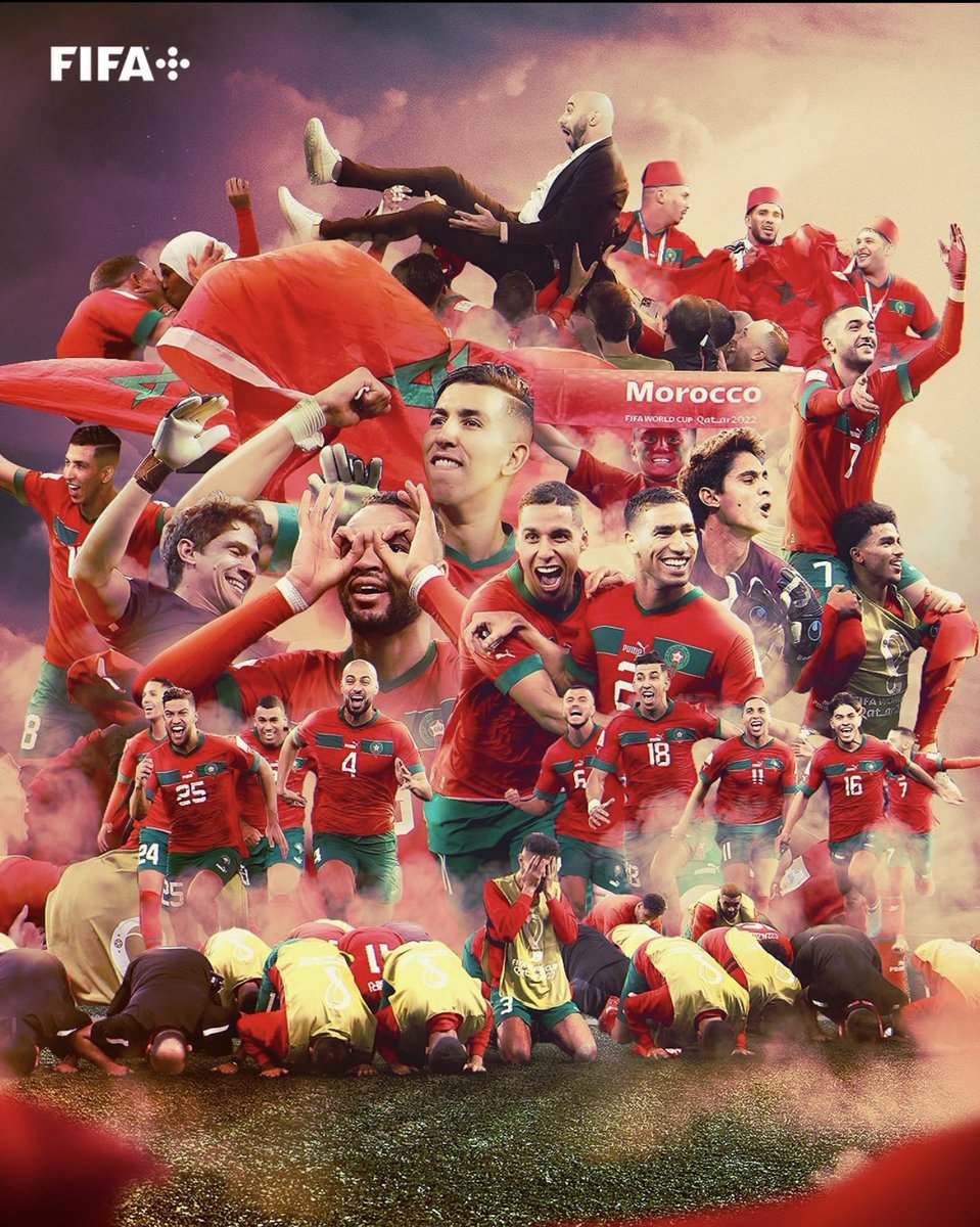 ShafiAhmed5's tweet photo. Morocco 🇲🇦!

Wonderful for football and Africa. 

Knocking out the heavyweights of world football

Belgium 👋 FIFA no 2
Spain👋 FIFA no 7
Portugual 👋 FIFA no 9

#WorldCup2022 

MashAllah https://t.co/QkJmHTCmdi