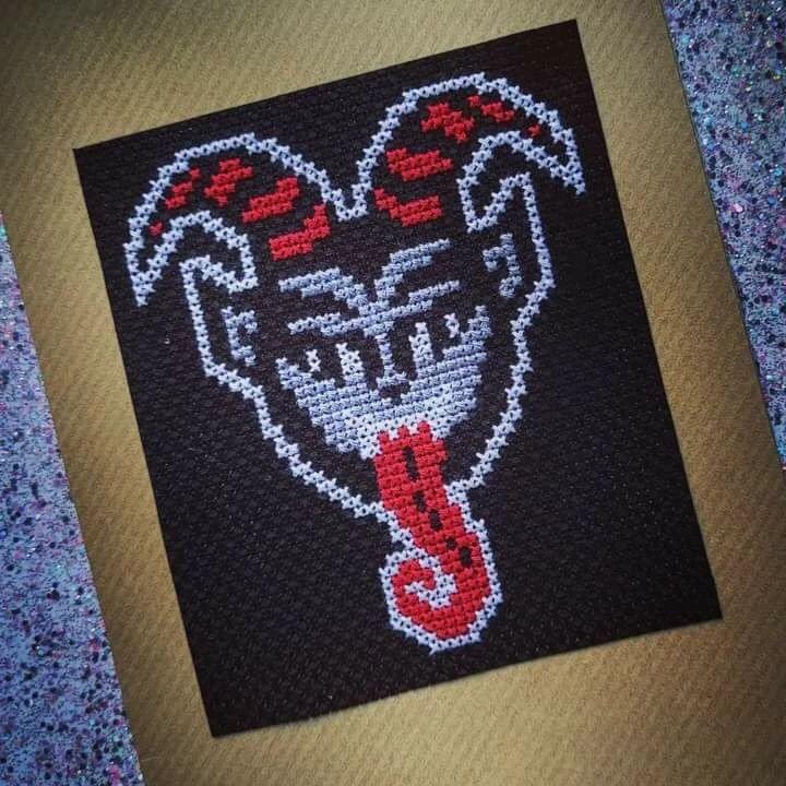 LivHorrorClub's tweet photo. A maker of filthy, funny, and dirty cross stitch. For those who enjoy swearwords and for lovers of horror &amp; the darker side of life. Cards, embroidered hoops, festive gifts, and assorted accessories. https://t.co/sxStqm8DkC
