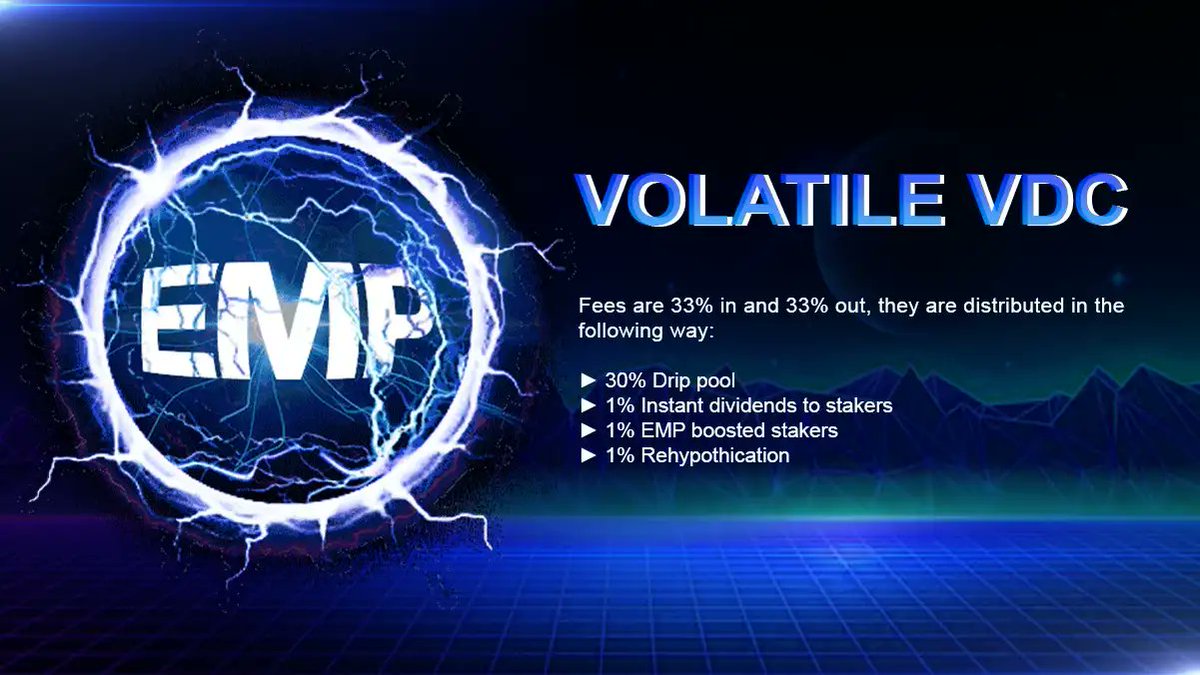 LoveTemple13's tweet photo. There will be both a Compound VDC for ESHARE tokens, and a Volatile VDC for EMP tokens.
https://t.co/WNx7bGPJdC
Token holders will receive long-term drip rewards on their investment. The Compound VDC will drip #ESHARE tokens, and the Volatile VDC will drip #EMP tokens
#BNB #xGRO https://t.co/PYqk5IMXxV