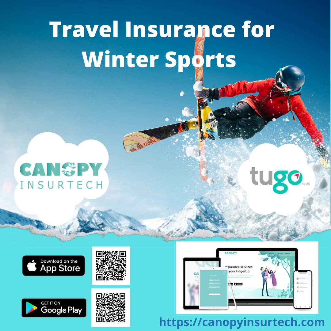 Winter sports season is here. This is a must-read piece from our proud partner TuGo®:  “Choosing the Right Travel Insurance for Winter Sports":

ow.ly/2OKm50M01zS

We proudly offer all TuGo’s travel plans. Buy with Canopy App! Easy, quick and best price🔥🔥!