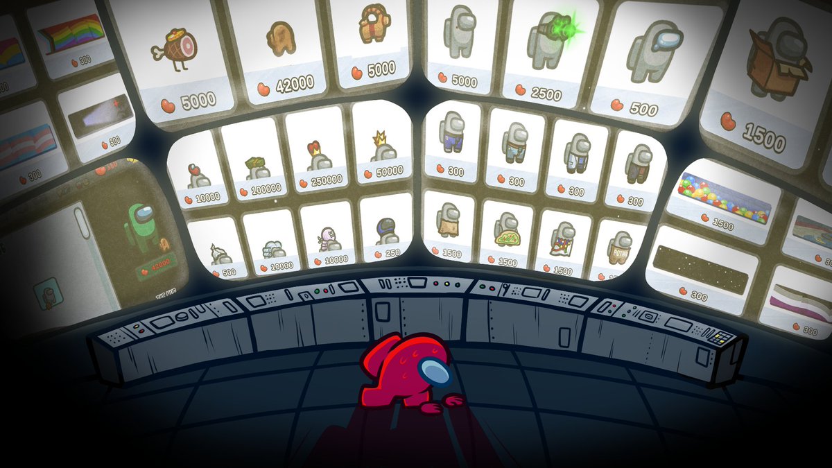 AmongUsGame's tweet photo. SO. MANY. NEW. THINGS. 🫘🫘🫘🫘

how's Hide n Seek so far? how you feeling? liking the cosmetics? liking the mode? how many corpses have u created? https://t.co/hFWryhUk8j