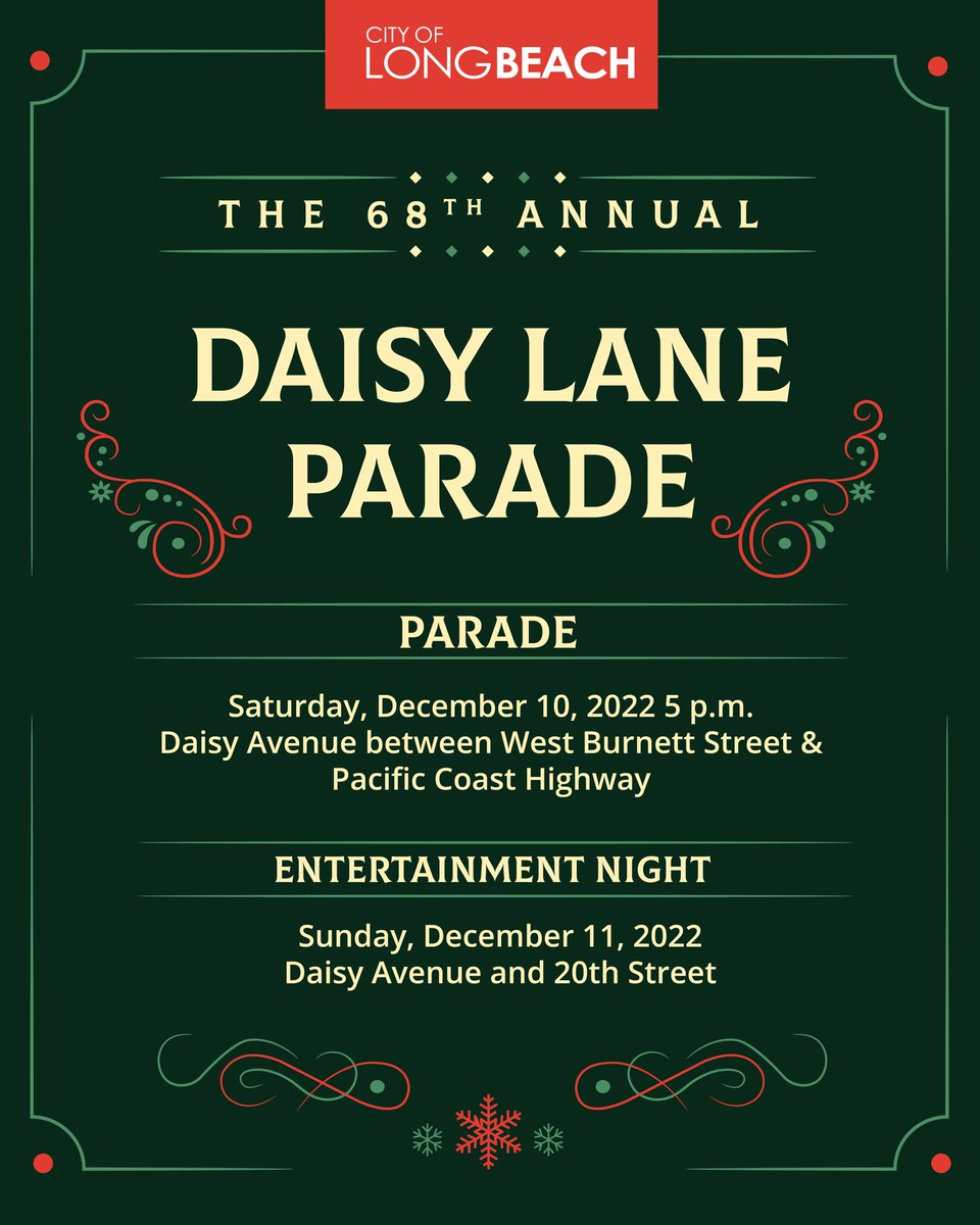 City of Long Beach on Twitter "⛄️ Join us for the 68th Annual Daisy