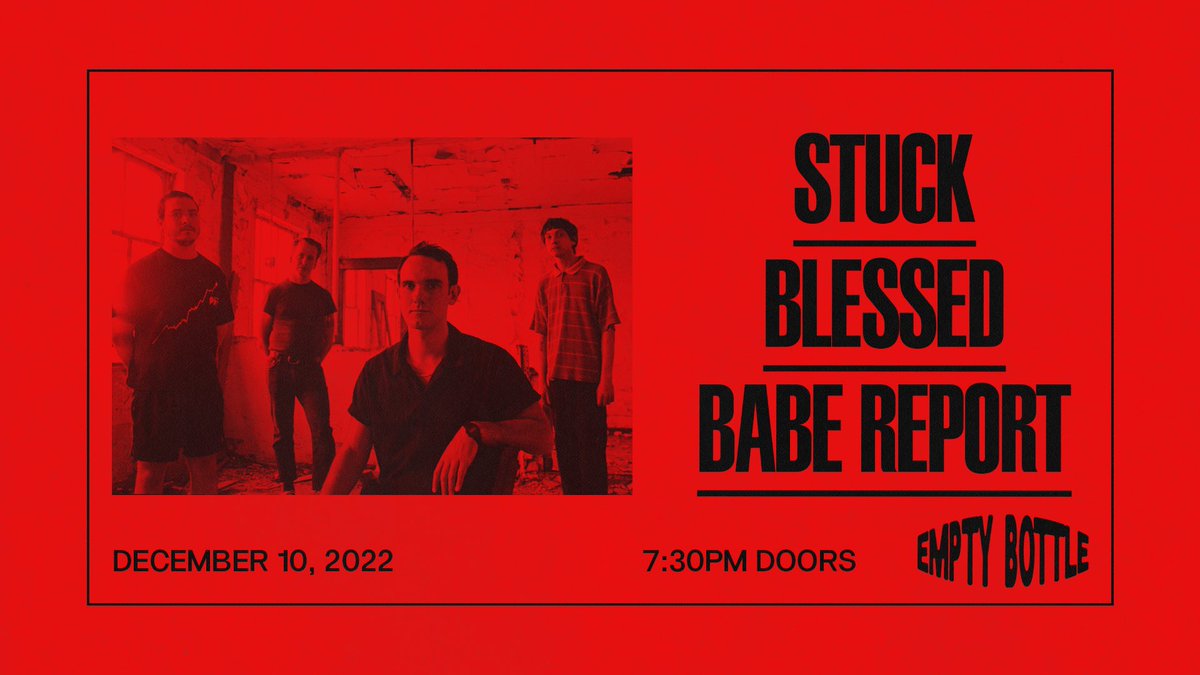 FINAL SHOW OF TOUR TONIGHT AT <a href="/theemptybottle/">The Empty Bottle</a> W/ <a href="/blesseddesselb/">Blessed Band</a> AND BABE REPORT
