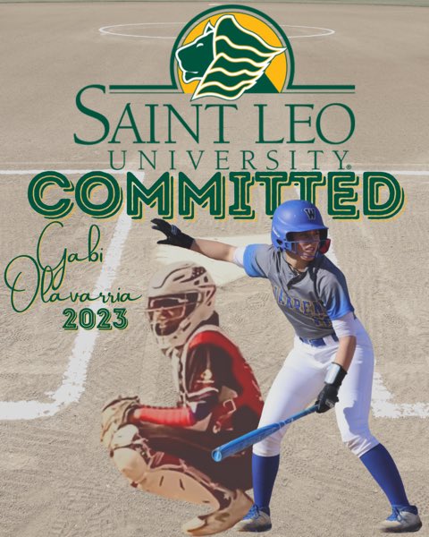 GabiOlavarria's tweet photo. Proud to announce my commitment to play the game I love in the Sunshine State at Saint Leo University!!! Thank you @EKinberger, @saintleocoach, @Zcarv_1, and Coach Johnson for this opportunity! Go Lions!🦁🙏🏼💚💛🥎@SaintLeoSB @SparksPremier @SoftballWths @JMHorcher24 @TonySmithAHQ https://t.co/U10qudk3dT