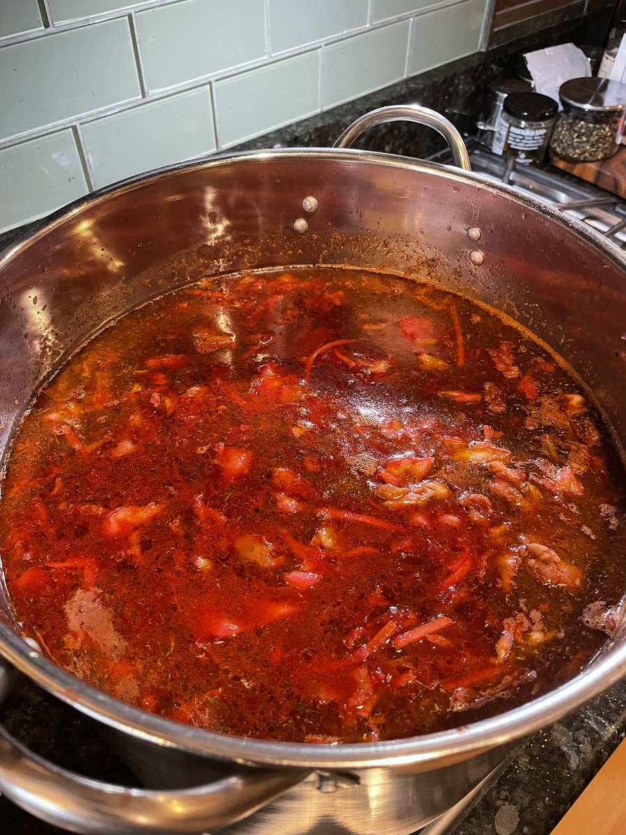Today I’m treating fam with Ukrainian borscht! <,3333