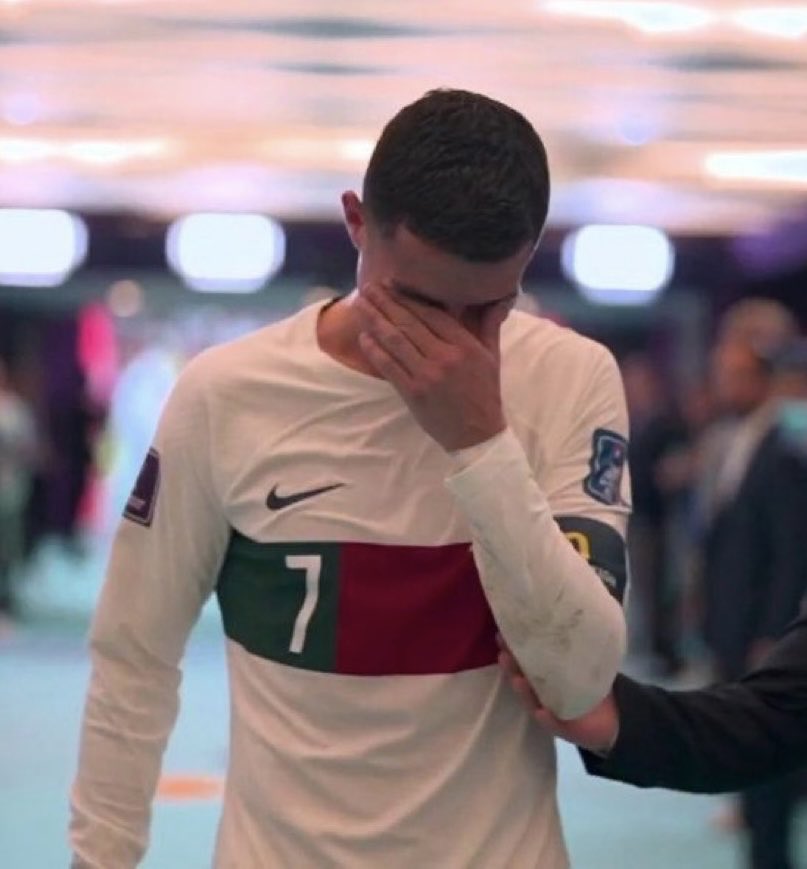 Very sad to see ⁦⁦@Cristiano⁩ in tears as his dream of winning the World Cup ended. Those mocking him should remember what he’s done for football. For me, he’s the 🐐- and a great guy who’s had the toughest year of his life on & off the pitch. He’s earned our respect.