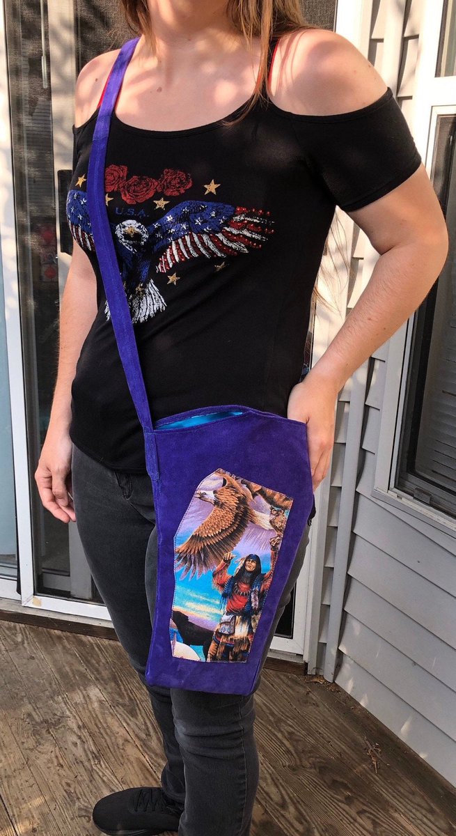 SleepingWolfCre's tweet photo. Add some history to your outfit with this bag from my #etsy shop: Ancestral Spirits Purple Suede Leather Purse Crossbody Bag Tribal Bag Festival Bag Native American Bag Southwestern Bag Concert Bag

New Price: $97.00

https://t.co/vPe0fIuxTF

#purple #tribal #gift #etsyfinds https://t.co/nqMHjqZ3pf