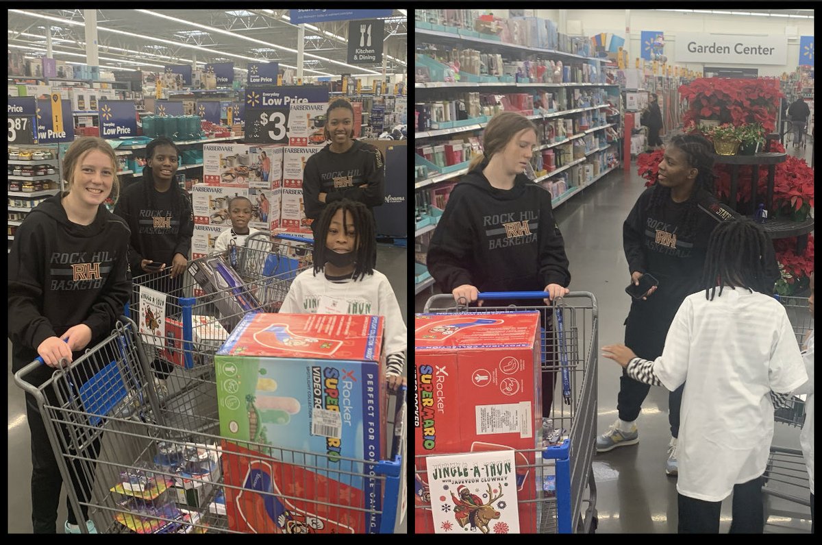 RHHSGirlsBBall's tweet photo. Lots of smiles were made today. Watching these lil kids shop with the help of our players was amazing!! Big Shout-out to The Jadeveon Clowney Foundation for inviting LadyBearcatBB to assist in this endeavor!! ProudProgram #BuiltDifferent #SisterHood doing things #OurWay https://t.co/tDi9UEWV4G