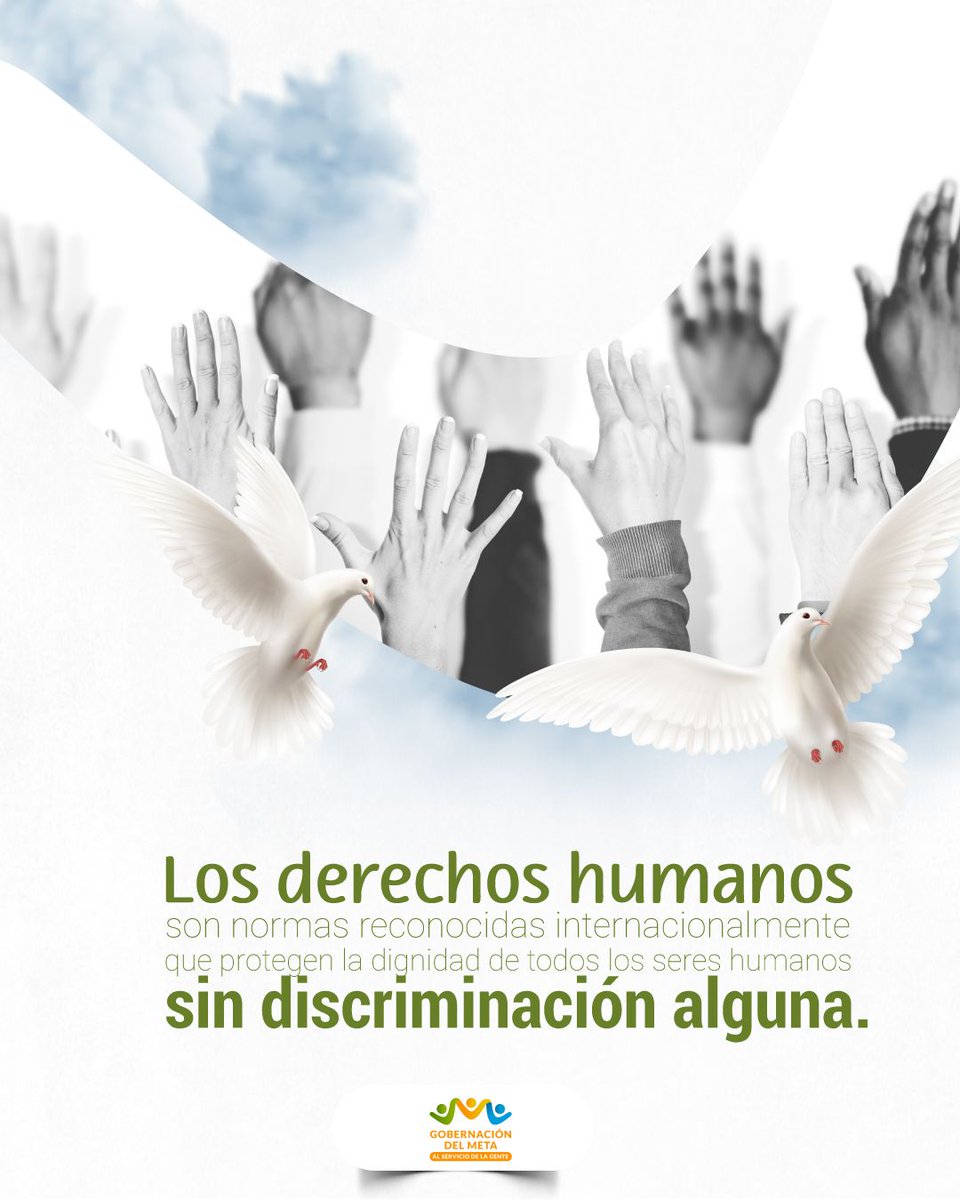 GobMeta's tweet photo. Los derechos humanos nos pertenecen a TODOS.

Todos somos diferentes, todos somos iguales. 

#Libertad #Meta #GobMeta #RedCIO #Ciudadania #DDHH  #Territorio #Paz #Igualdad #AlServicioDeLaGente https://t.co/BFWC8UvGIA