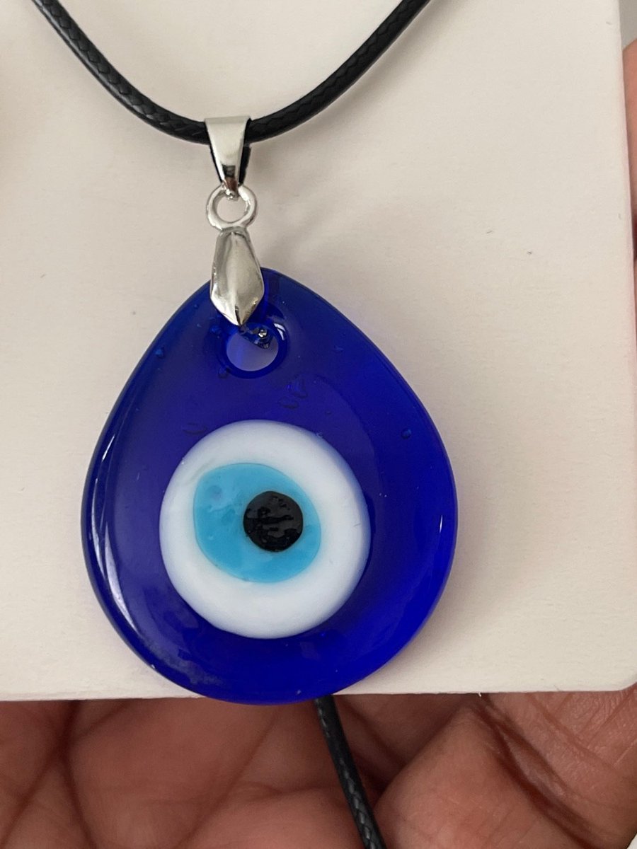 mschatree's tweet image. Excited to share this item from my #etsy shop: Glass Evil Eye Necklace On Black Cord. Blue Eye Necklace - Waxed String , Glass ,Turkish Blue Eye Necklace - Glass Evil Eye Necklace etsy.me/3YaDiaO