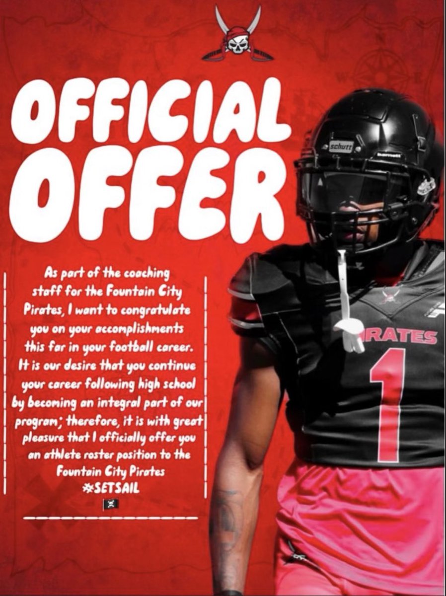 Blessed to receive an offer from the fountain city pirates thanks for the opportunity! @coachdeefcp