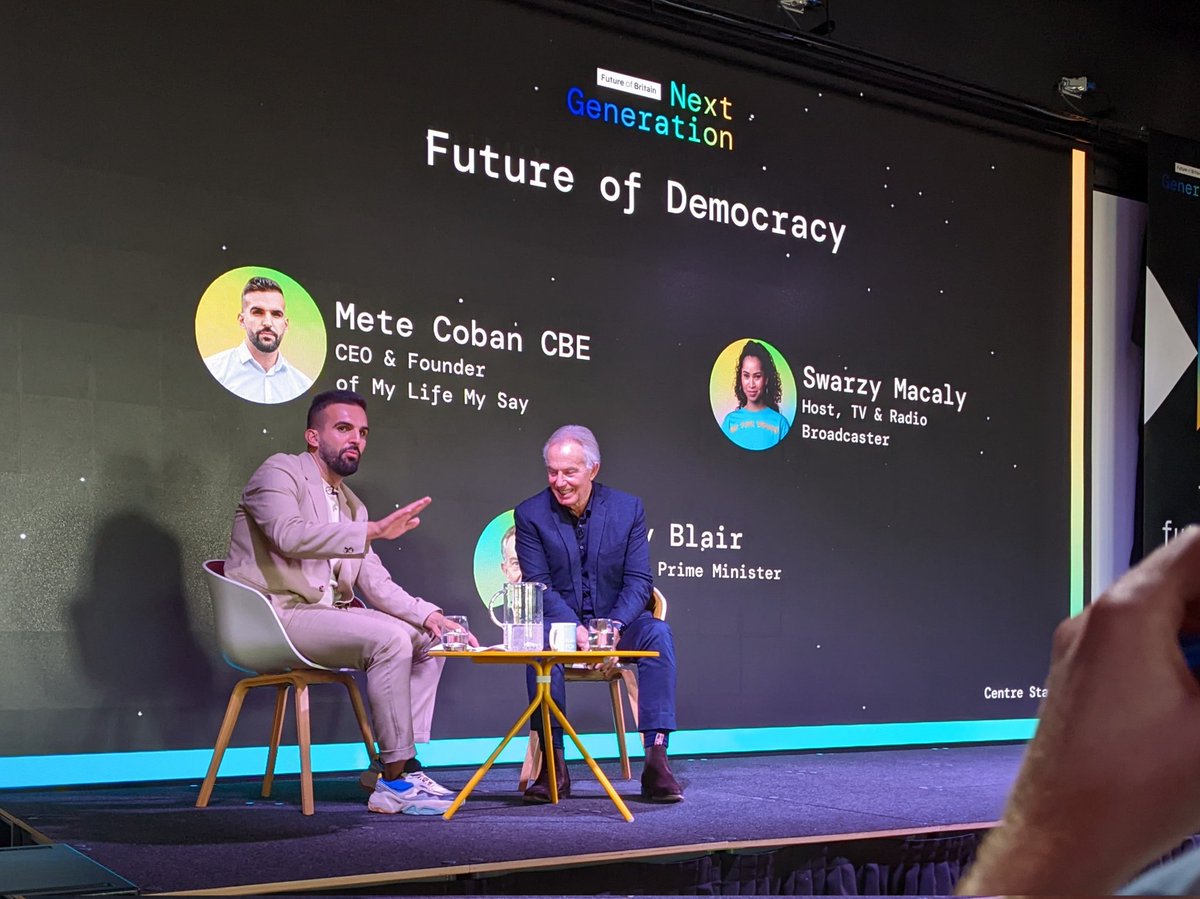 tomfarrell_1's tweet photo. I met Sir Tony Blair today at the Future of Britain: Next Generation Conference!
It was a great day with lots of interesting panelists, and it was awesome to catch up with some (and meet a few for the first time!) of the wonderful people at @InstituteGC
#nextgen22 https://t.co/xVcqekY9du