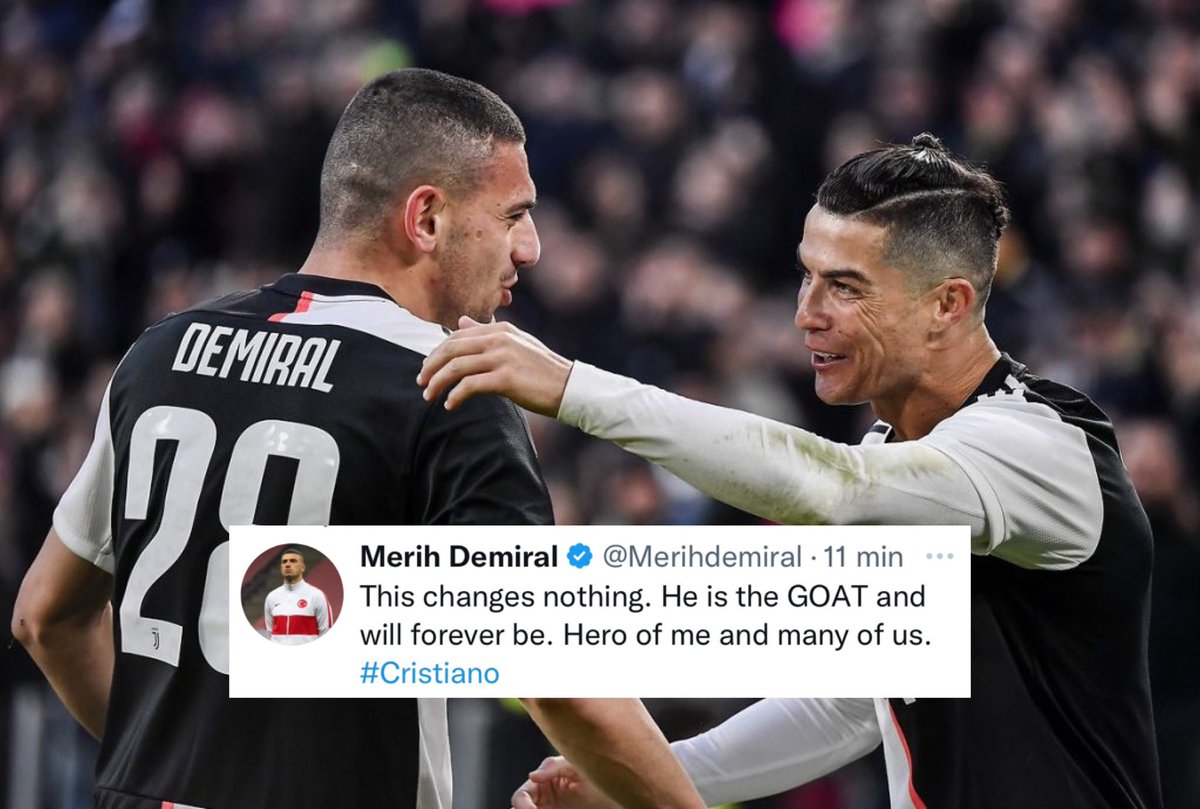 gyokeres9fc's tweet photo. ❗️MERIH DEMIRAL:

“This changes nothing. He (Ronaldo) is the GOAT and will forever be.” https://t.co/aeIEKnW0IC