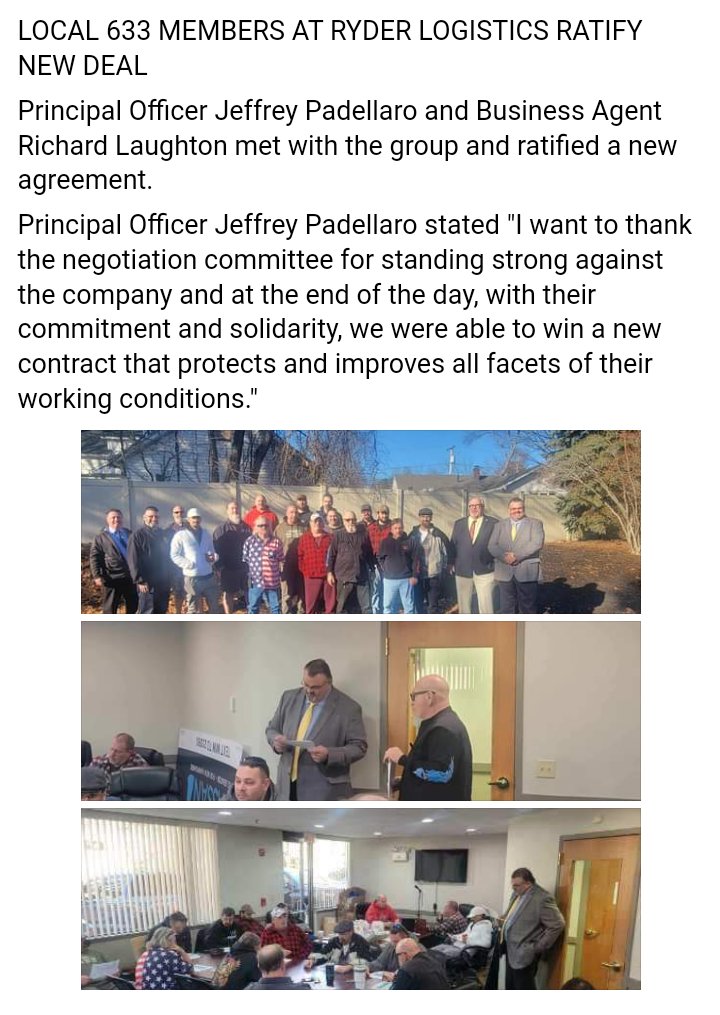 BrJoeBalkis's tweet photo. #TeamstersStopMovingBackwards
#Teamsters #RankAndFile should #VoteNo on #contracts like
#TeamstersLocal633 members who work at #RyderLogistics should have. The #TeamstersOfficials dont give details on the contract. Do you wonder why?
#DEFUNDfacebook
& #DEFUNDtwitter https://t.co/ZSAnRdort7