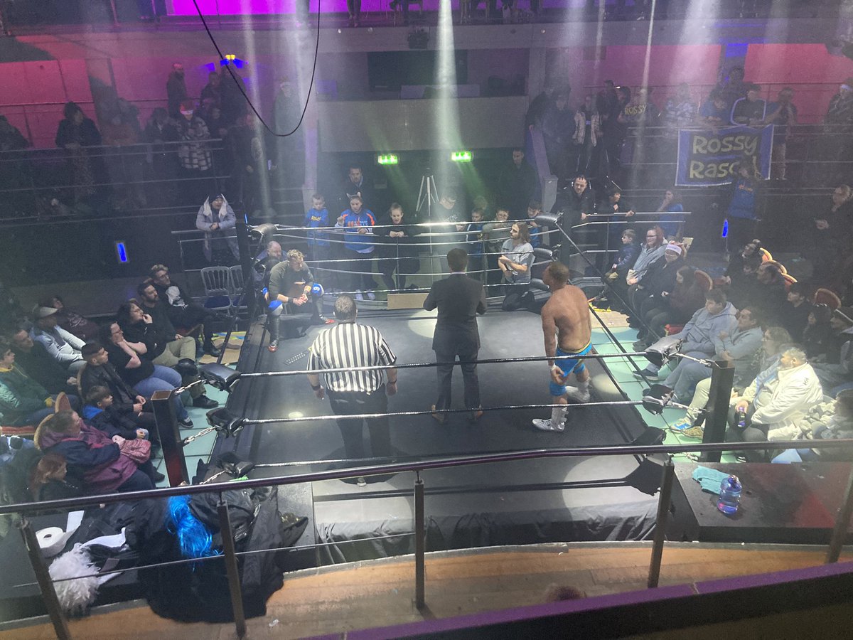 PCWsoundguys's tweet photo. Main Event, and Blackpools own #rossyrascal is challenging @PhilipMichael98 for the @PCW_UK Cruiserweight Championship. The #rascalarmy is deafening! https://t.co/e6oFk3xZw8