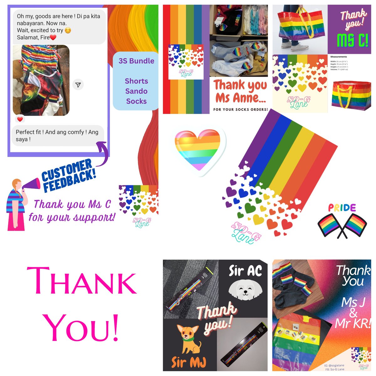 kimsan23's tweet photo. Thanking our customers for their support and trust is important!
Thank you for supporting our small LGBT+ Business!
#sogielane #lgbtplus #WalkWithPride #sogielane #pride #lgbt #rainbow #lesbian #gay #bisexual #transgender #queer #intersex #asexual #lgbtplus #queergear #socks https://t.co/sSWLZIaerm