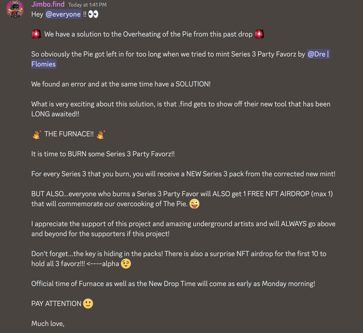 🚨 IMPORTANT ANNOUNCEMENT REGARDING THE SERIES 3 DROP 🚨

🎁Please RT for awareness and in 48 hours I will randomize RTs for 10 $flow !!