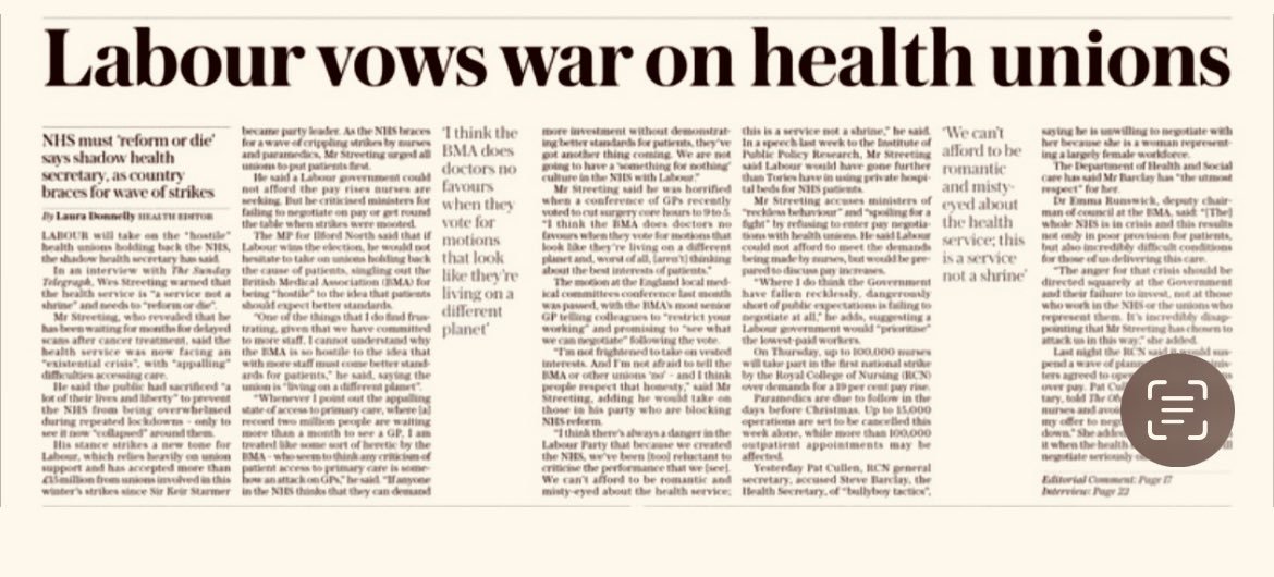 The party really needs to change its name. "Labour" is derived from the workers and indeed from their unions. If you don't support the workers, and their right to collective bargaining and protest, you have no right to call your party "Labour". Because you don't stand for Labour.