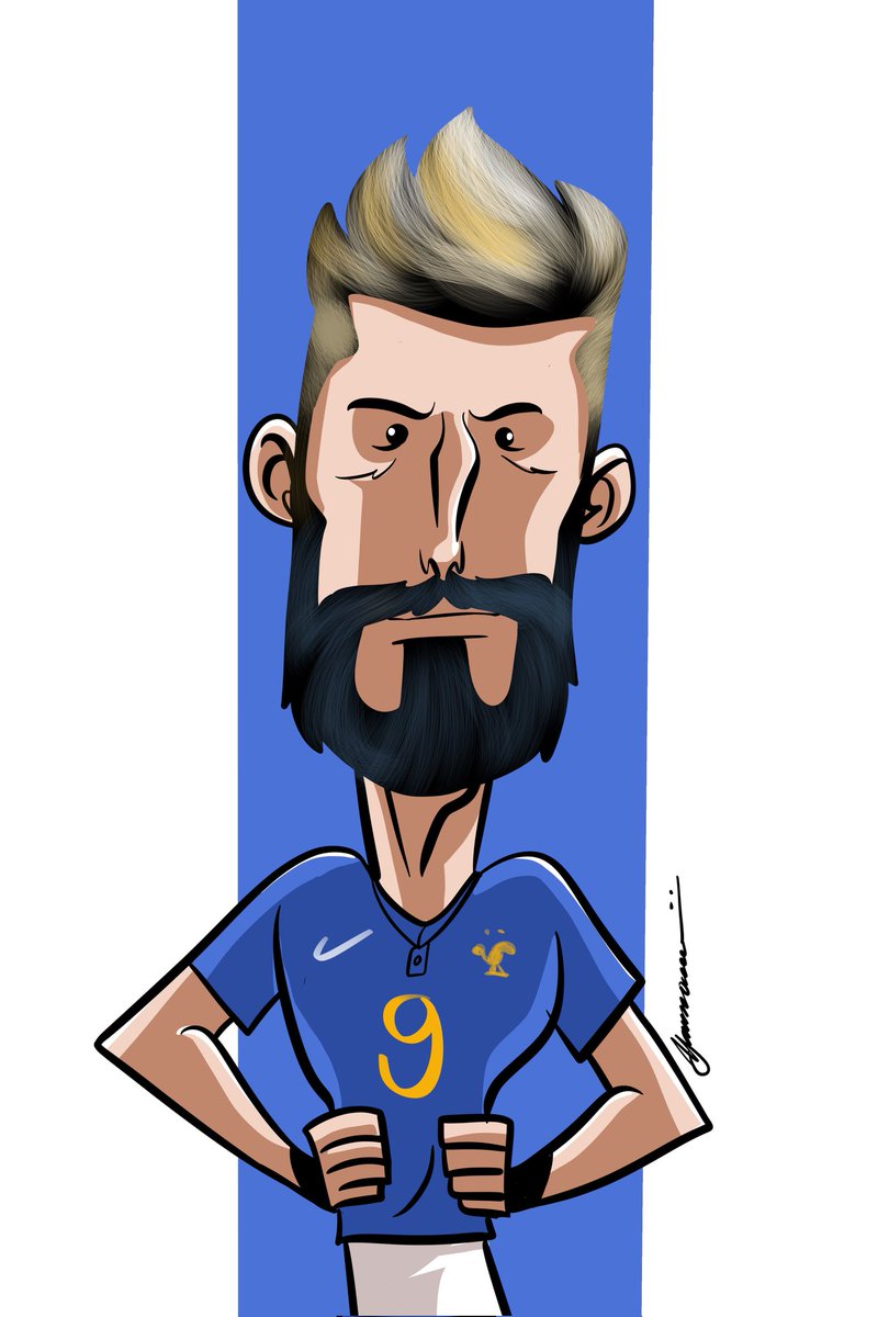 yamrotti's tweet photo. @_OlivierGiroud_ on fire #oliviergiroud #Giroud #worldcup #WorldCup2022 #WorldcupQatar2022 @goal @GOAL_ID @acmilan @MilanistiOrId #drawing by me https://t.co/t4pIllrh1n