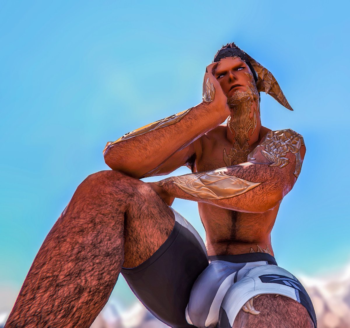 KieEver's tweet photo. Sometimes that post workout high is boring when no one is around to share that vibe. #ffxivnsfw https://t.co/dToh5O2or0