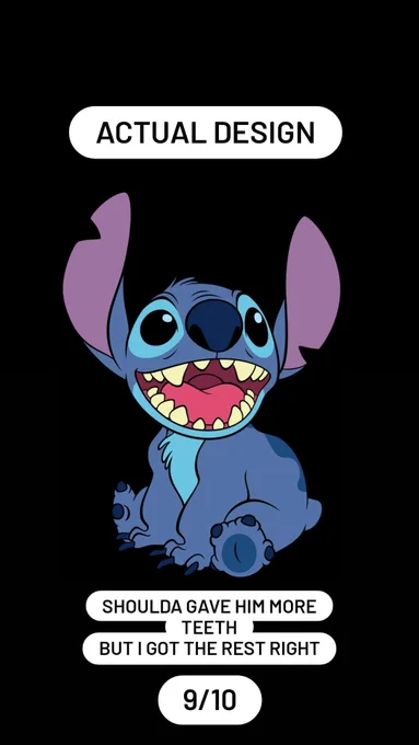 11.) Stitch from Lilo &amp; Stitch 