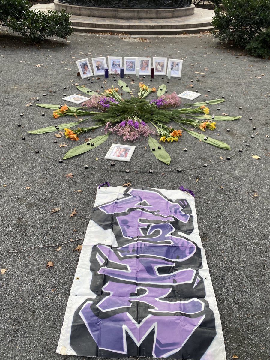 Today, AF3IRM NYC paid homage to our missing, murdered,&amp; trafficked sisters here in the US&amp; across the globe.We invoke the women from all indigenous &amp;  feminist-led movements who put themselves at great risk to be on the frontlines opposing the subjugation of their bodies &amp; land.