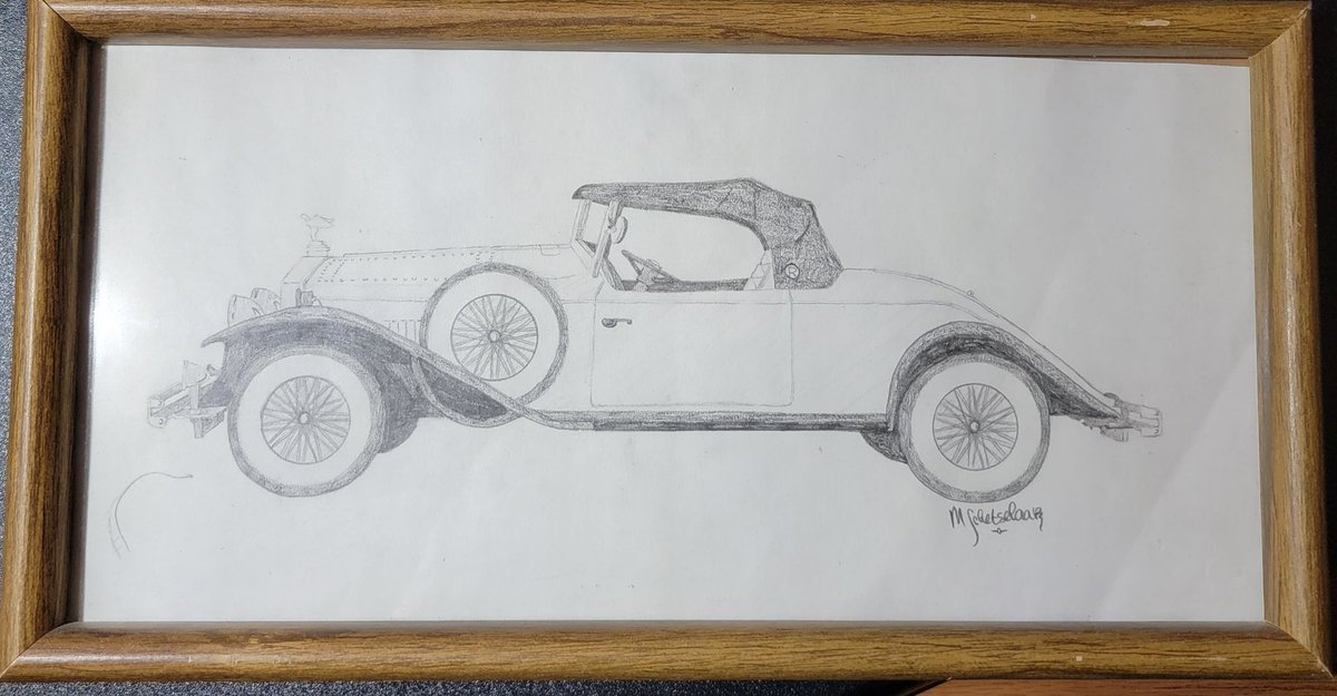 RubberDutchman's tweet photo. #DavesCarIDService My dad drew this for a high school art class assignment back in 1978 or 79. https://t.co/9CZW3MLn7J