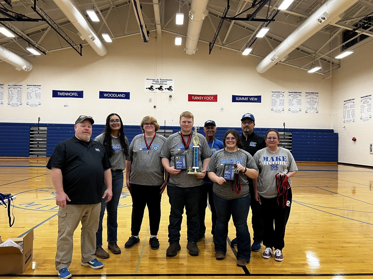 Great wrap up to the weekend. 
<a href="/TwenhofelMS/">Twenhofel Middle</a> we finished 1st as a team. Logan 1st high school male and overall  Emma 1st high school female and overall.  Derek 4th and Macie 5th.
<a href="/SimonKenton2/">Simon Kenton</a> <a href="/SKHSAthletics/">Simon Kenton Athletics</a>