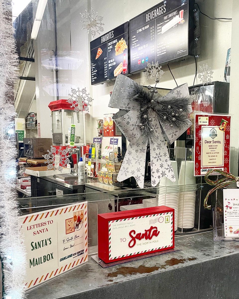 Kids can now write a letter to Santa and drop it off in Santa’s Mailbox to be sent direct to the North Pole 🎄 Located in the Snack Bar window with letter paper provided ❄️