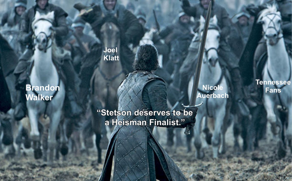 cmcgoeckel's tweet photo. Regardless of what happens, this Stetson-Heisman thing has been fun. https://t.co/8XGXOfveh5