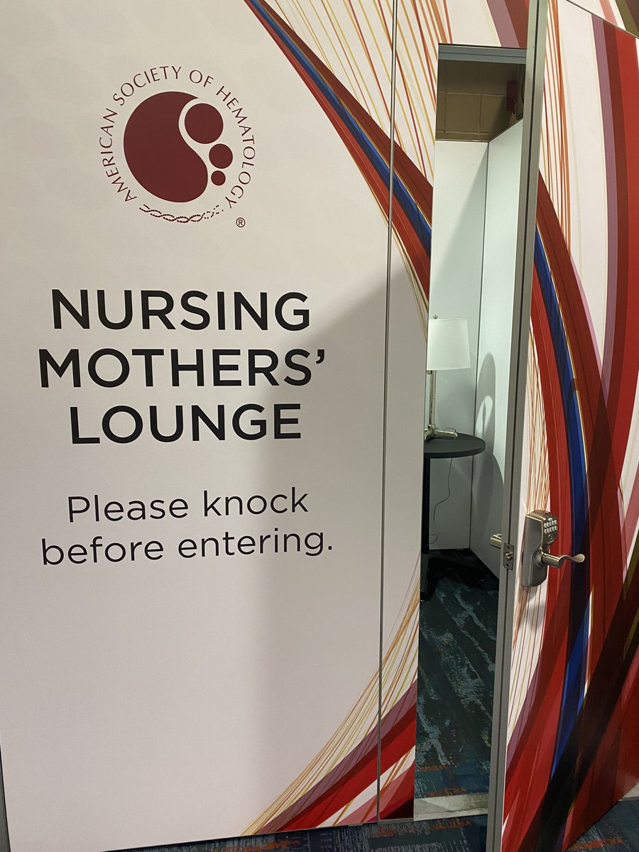 RobertaAzbellMD's tweet photo. Feeling very supported as a new #MamaDoc at #ASH2022 π₯°
Heads up to all the other mama docs here, the room across from Rm 257 (above Hall E) keeps auto-locking from the outside. DM me if you need/want the code for the rest of the conference! #WomeninHematology #WIM https://t.co/Pi1k4VaKtZ