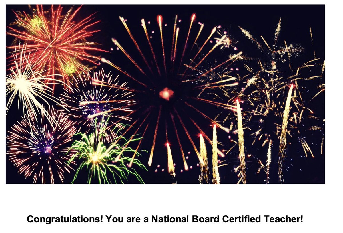 So excited to announce that I am now a National Board Certified Teacher! What an incredibly rewarding journey - so glad I did it!!  #NBCTstrong