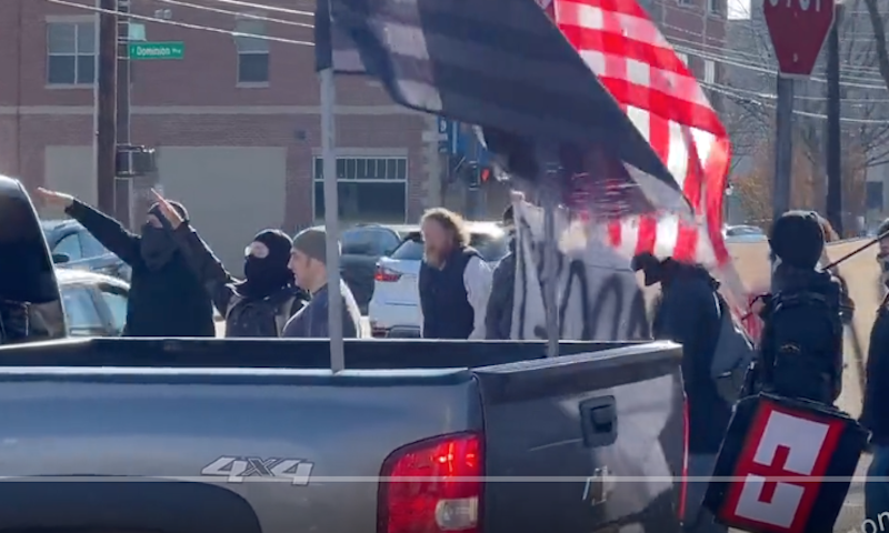 GoldbridgeInst's tweet photo. White supremacists protest of canceled drag story time event in Ohio among several across country

https://t.co/wIXjzrrxvE

#stophate #endracism #systemicracism #racisminamerica #equalitymatters #whitesupremacy #racism #discrimination #lgbtpride #lgbtcommunity #lgbtq #queer https://t.co/Abxg9mnzpX