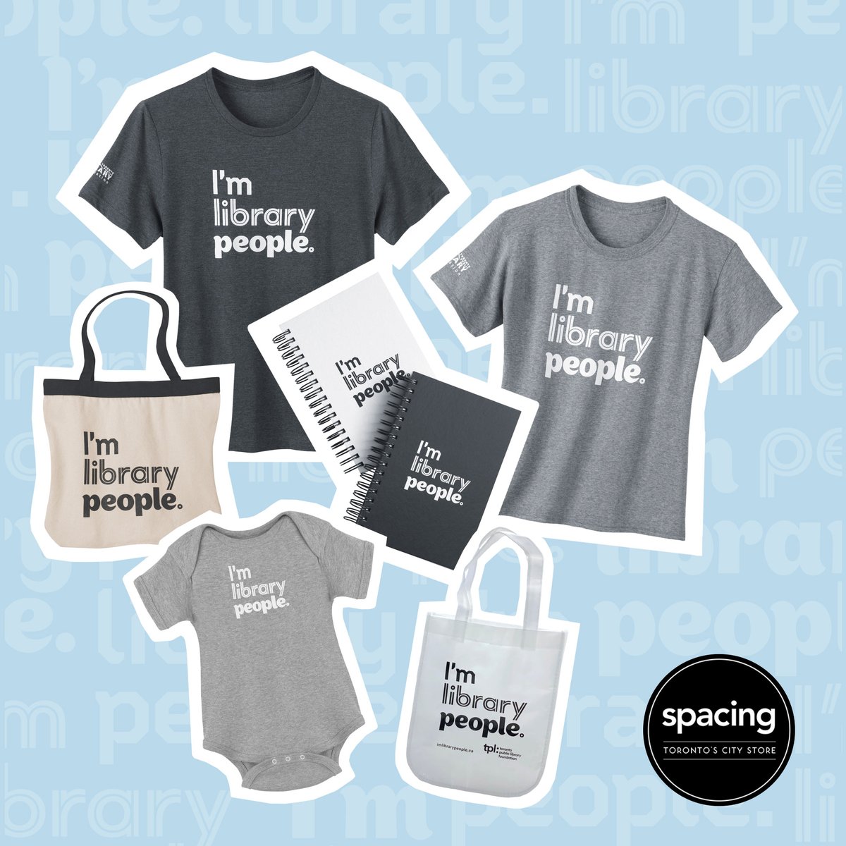 🚨BIG NEWS!🚨 We're SUPER excited to be the exclusive retail partner of the <a href="/TPL_Foundation/">Toronto Public Library Foundation</a>. A portion of the sales of their #ImLibraryPeople merch go directly to <a href="/torontolibrary/">Toronto Public Library</a>. Find them at our <a href="/401Richmond/">401 Richmond St. W.</a> store and at spacingstore.ca.