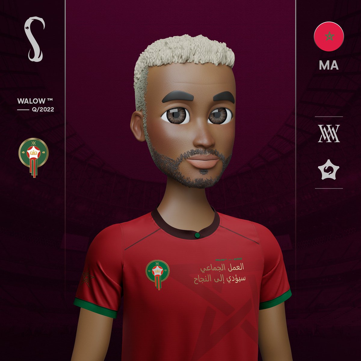 walowsok's tweet photo. Morocco, the WALL of the #WorldCup, just became the first African team to reach the semifinals. Even Elon Musk talked about it! 

Get the Official #Walows NFTs here: https://t.co/6Y0pNf711y

@espn #WalowsQatar #MoroccoVsPortugal #FFC #dimamaghreb #Palhinha #elonmusk #portugal https://t.co/adsetfVG4x