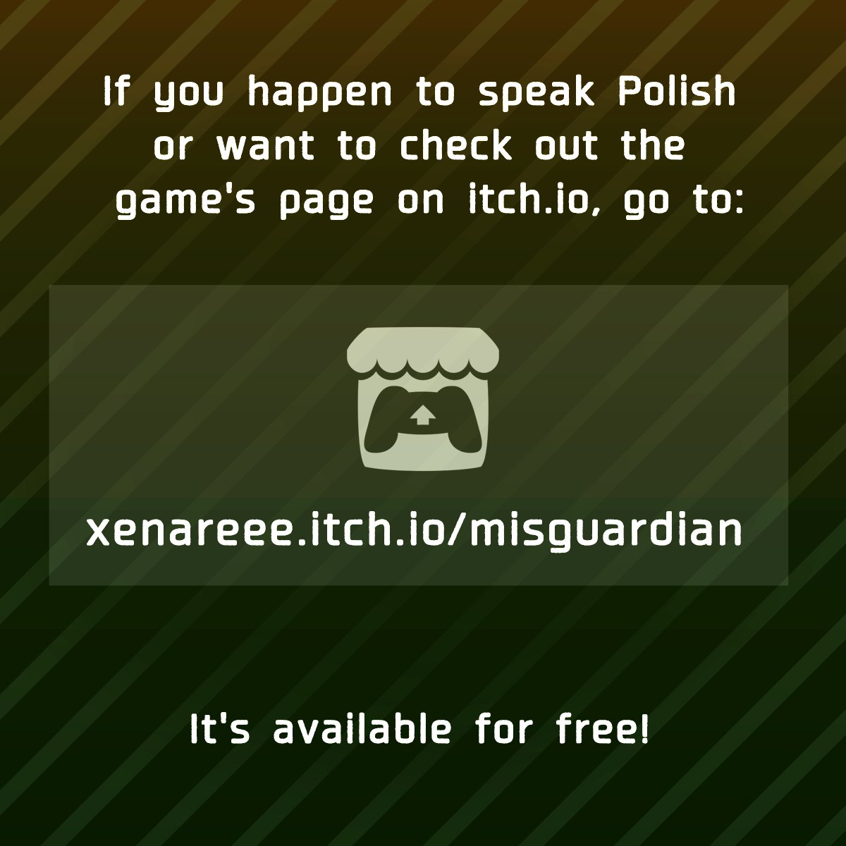 Xenareee_'s tweet photo. Misguardian is finished! I'll be working on translating it next so everyone can play it ^^

If you are curious, you can visit the game's page on itch io:

https://t.co/rwotPcGKyY

If you speak Polish, played it and have any feedback, please share it!

#Misguardian #gamedev https://t.co/QiKJnbZ2sy