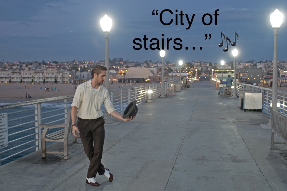 Enjoyed this audiobook, but about halfway through my brain pictured Ryan Gosling singing “City of Stairs,” and it’s been playing on loop in my head ever since.