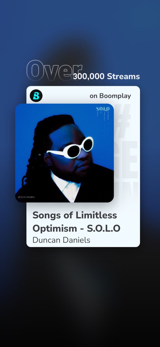 Dunkishrock's tweet photo. https://t.co/FxoOztP8w5
Over 300k streams on @BoomplayMusicNG 💯 organic #allbum #afribeatsalbum #albumcheck #wrapped https://t.co/pWyXIeaLId