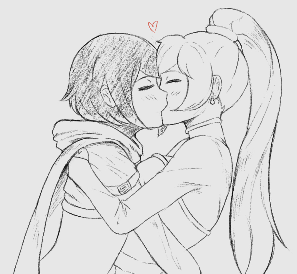 mole_mug's tweet photo. commission Ruby x Weiss sketch https://t.co/5iIzUT7GtU