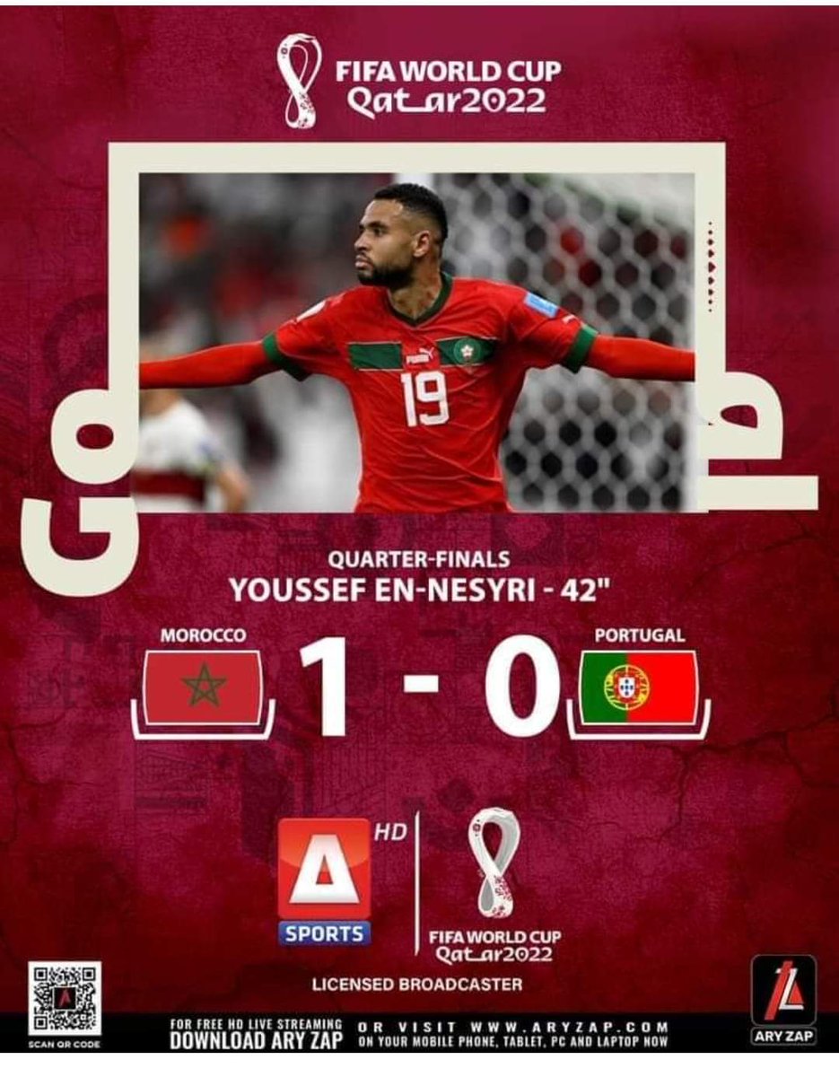 MORROCO wins 😲😍😍😍

Morroco are the first African nation to advance to the FIFA World Cup Semi Finals 
 I am so proud of my country this is just simply amazing ❤️ congratulations 

#FIFAWorldCup #CR7 #morroco #portugal #WorldCupQatar2022 #Ronaldo #morocco #worldcup