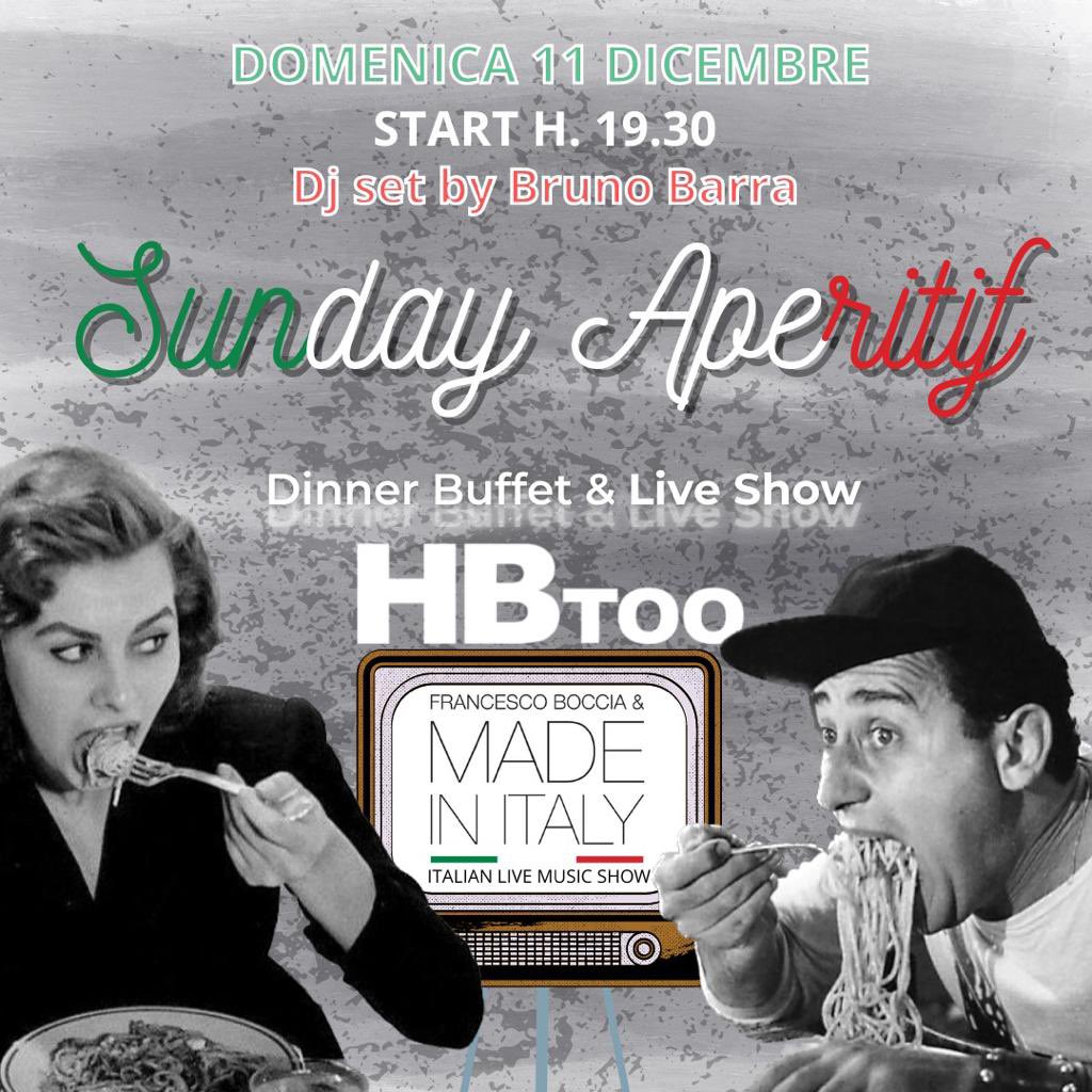 djbrunobarra's tweet photo. SUNDAY APERITIF @HBTOOdesign  Live music MADE IN ITALY 
Dj set BRUNO BARRA 
HBDAY PIPPO GIORDANO https://t.co/COg34WcMeU