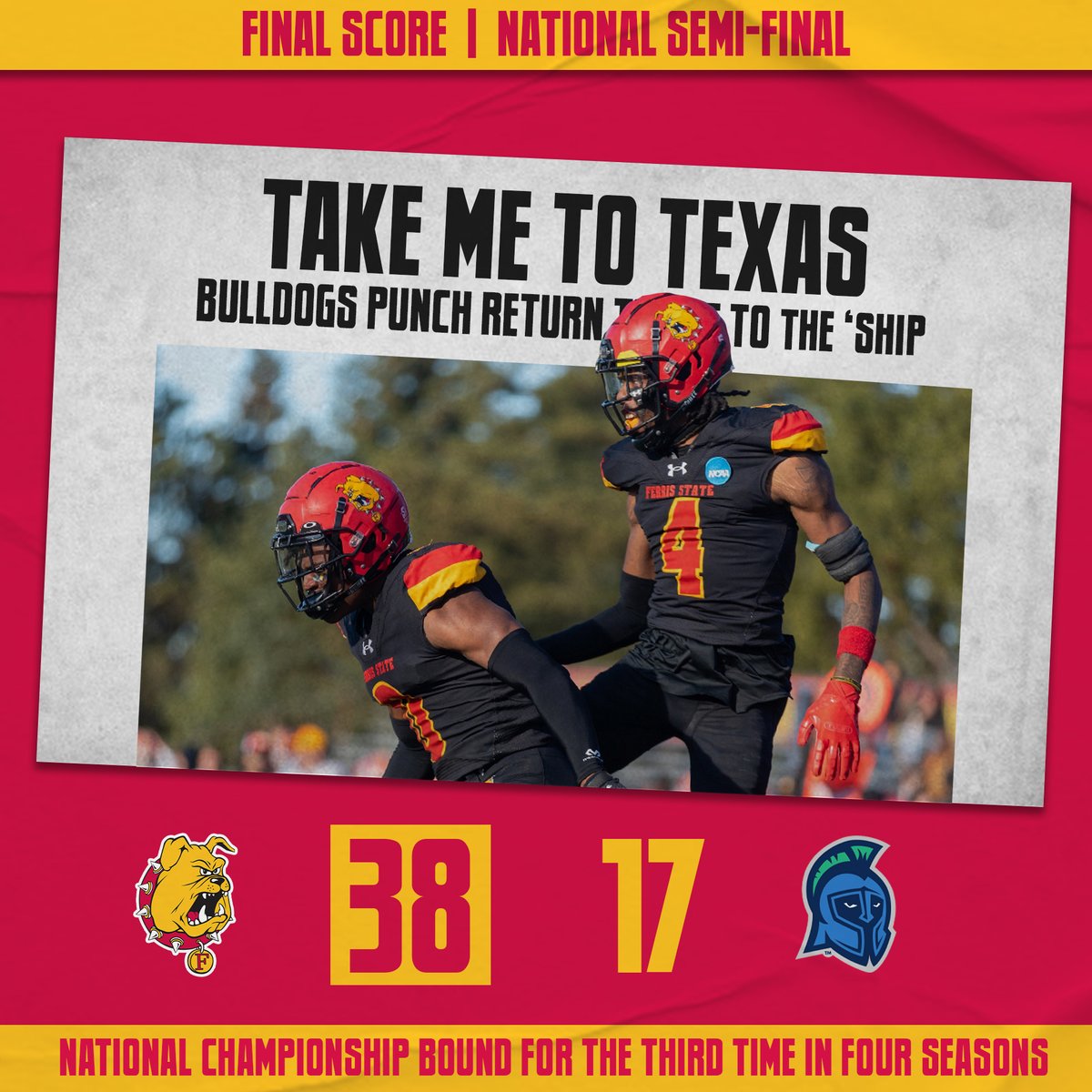 SEE Y'ALL IN TEXAS, THE DEFENDING CHAMPIONS ARE STILL DEFENDING!