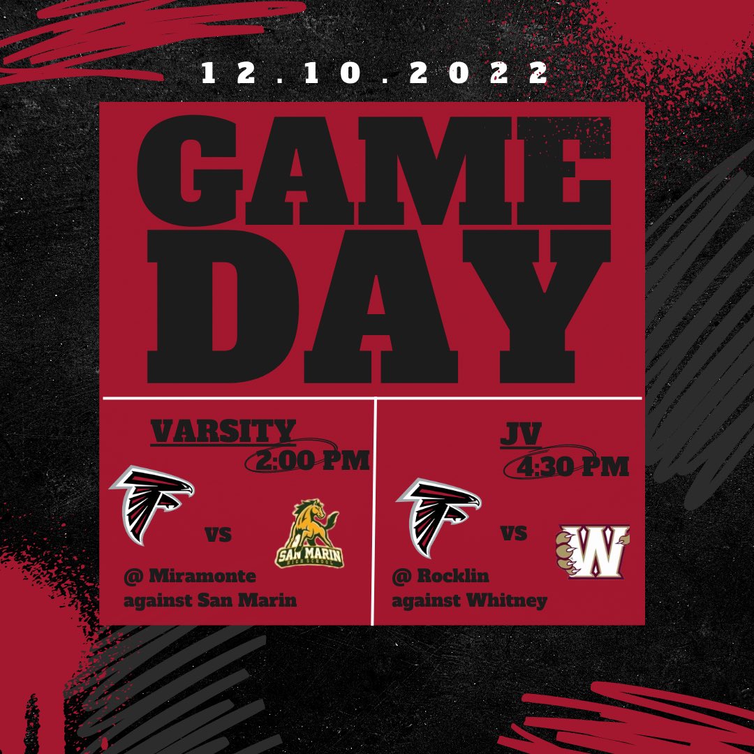 Final day of tourney play as varsity will play in the consolation game against San Marin at 2:00 PM and JV will play against Whitney at 4:30 PM.