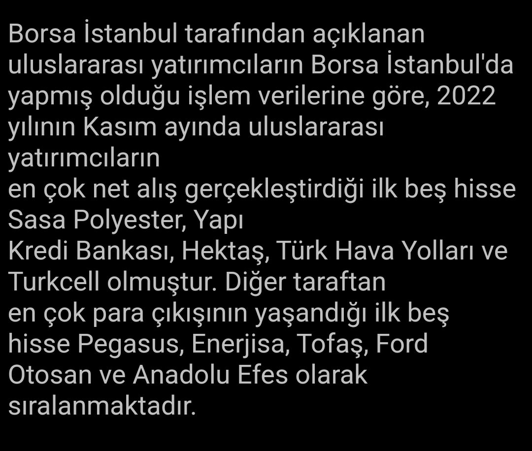 Hektaskk's tweet photo. #hektas #hekts
Hisse teknik olarak rahatladı.. Kasım ayı Bist tarafından uluslararası yatırımcıların en çok alış yaptığı hisseler #sasa #ykbnk #hekts #THY #trcll https://t.co/MBdR5ZGqkG